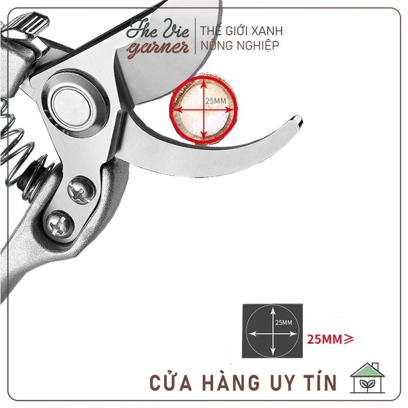 Kéo cắt cành cộng lực SK-5 làm bằng thép không gỉ - Tay cầm bằng gang chắc chắn - Lưỡi dao sắc bén, sử dụng nhẹ nhàng