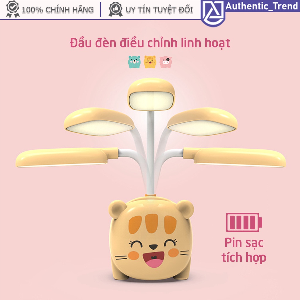 Đèn Bàn Mini Hình Thú Dễ Thương Pin Sạc Tích Hợp Công Nghệ LED - Đèn Đọc Sách Mini