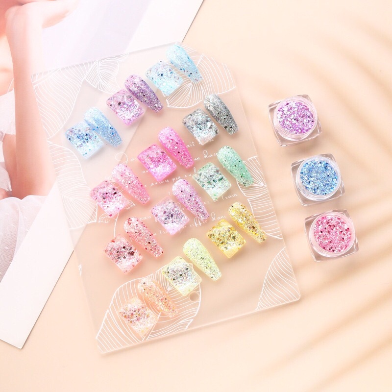 Nhũ kim tuyến mắt, trang trí nail Vảy cá nhỏ Glitter