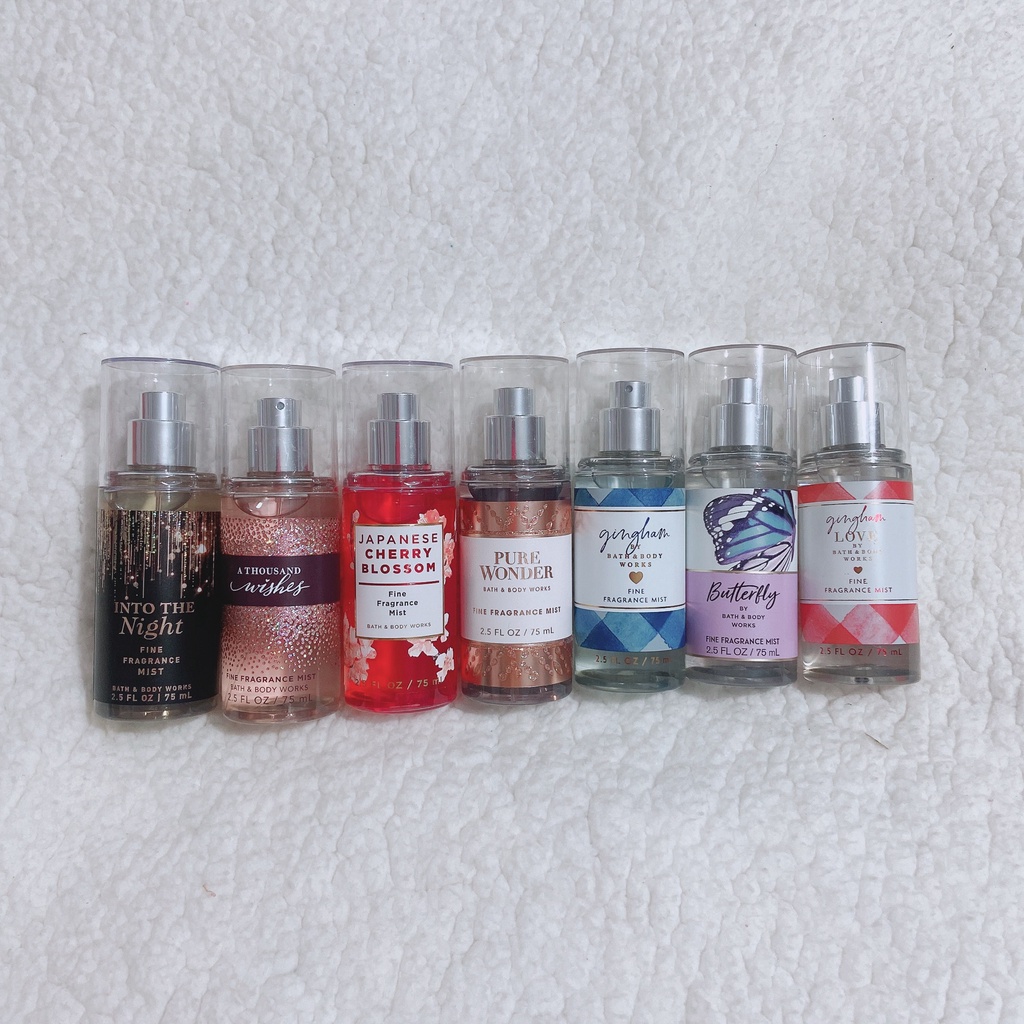 Japanese Cherry Blossom Into The Night   Nước hoa Xịt thơm toàn thân Bath and Body Works Mini 75ml