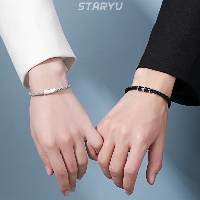 [Staryu] Vòng Tay Dây Bện Bằng Tre Có Thể Điều Chỉnh Dành Cho Cặp Đô