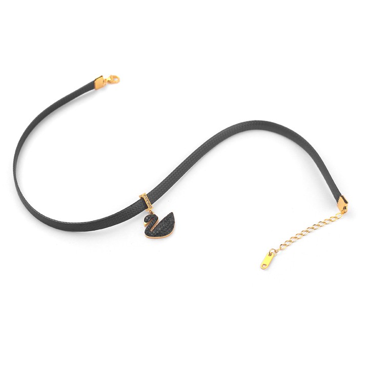 DÂY CHUYỀN TITAN CHOKER THIÊN NGA ĐÍNH ĐÁ ĐEN TN294 BỀN MÀU SIÊU ĐẸP