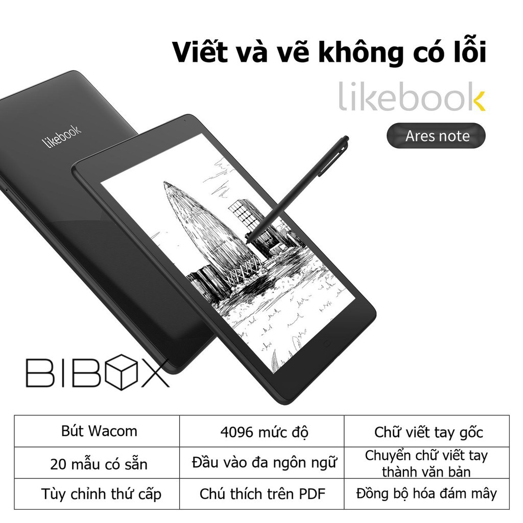 Dán màn hình Máy đọc sách Likebook Ares - Hàng chính hãng