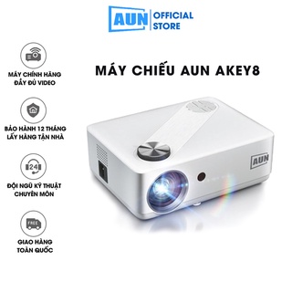 Máy chiếu mini Fullhd 1080p- AUN AKEY8- độ sáng 5500 lumens,kết nối điện thoại,máy tính,chỉnh nghiêng 4D, tối đa 300inch