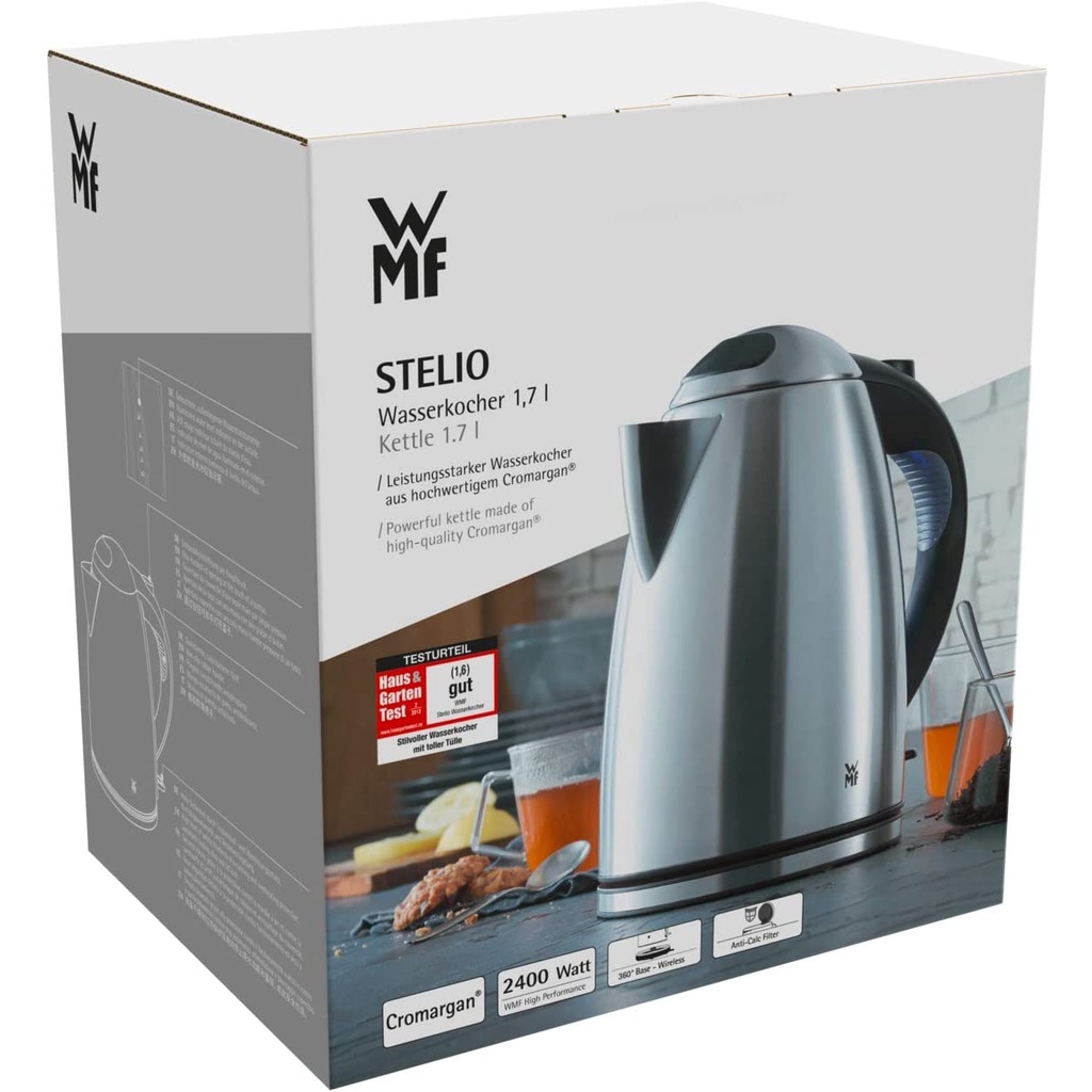 Ấm siêu tốc WMF Stelio 1,7L - ấm công suất lớn, đun siêu nhanh [Nhập khẩu chính hãng Đức]