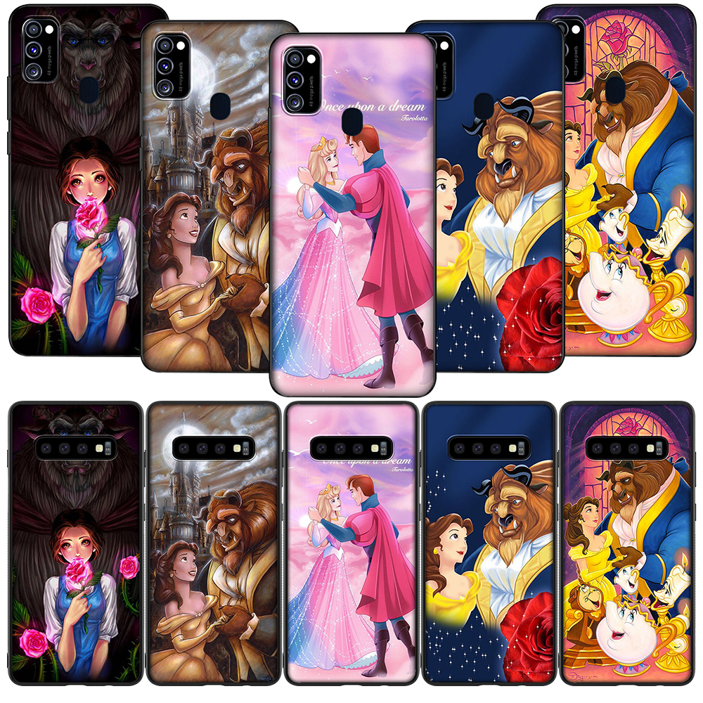 Ốp Điện Thoại Silicon Mềm Hình Beauty And The Beast Cho Samsung S8 S9 S10 S10e S20 Ultra Plus Ak38
