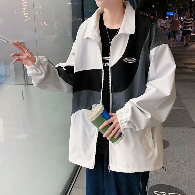 Áo Khoác Bóng Chày Cổ Đứng Dáng Rộng Phong Cách Hàn Quốc Dễ Phối Đồ