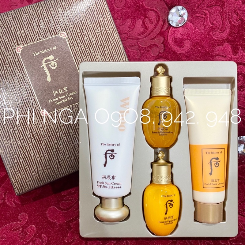 CHUẨN AUTH - SET KEM CHỐNG NẮNG WHOO GONGJINYANG FRESH SUN CREAM