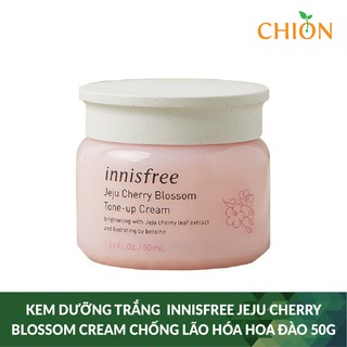 Kem Dưỡng Trắng  Innisfree Jeju Cherry Blossom Cream Nâng Tone Và Chống Lão Hóa Hoa Đào 50g - Hàn Quốc Chính Hãng