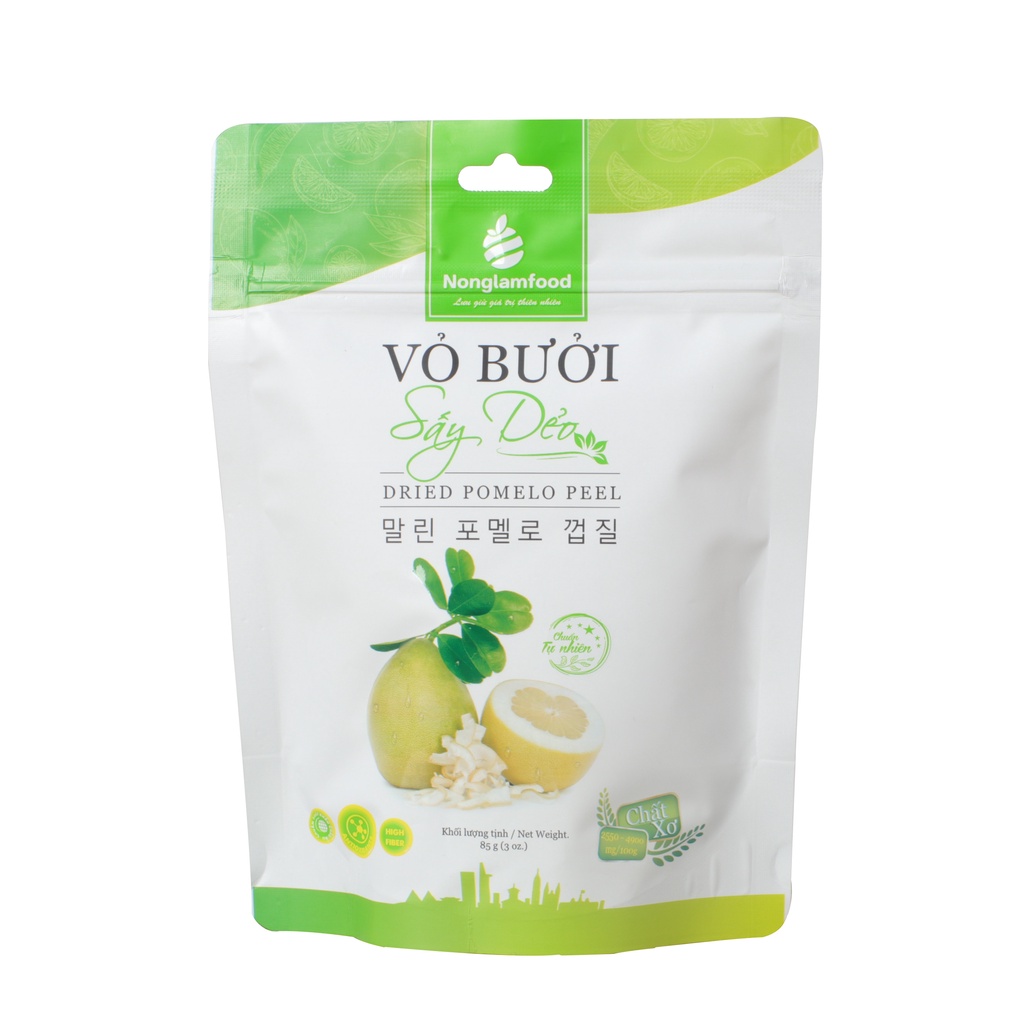 Vỏ Bưởi Sấy Dẻo Nonglamfood gói 85g | Ăn vặt giảm cân &amp; giữ dáng | Healthy Snack | Ăn vặt văn phòng