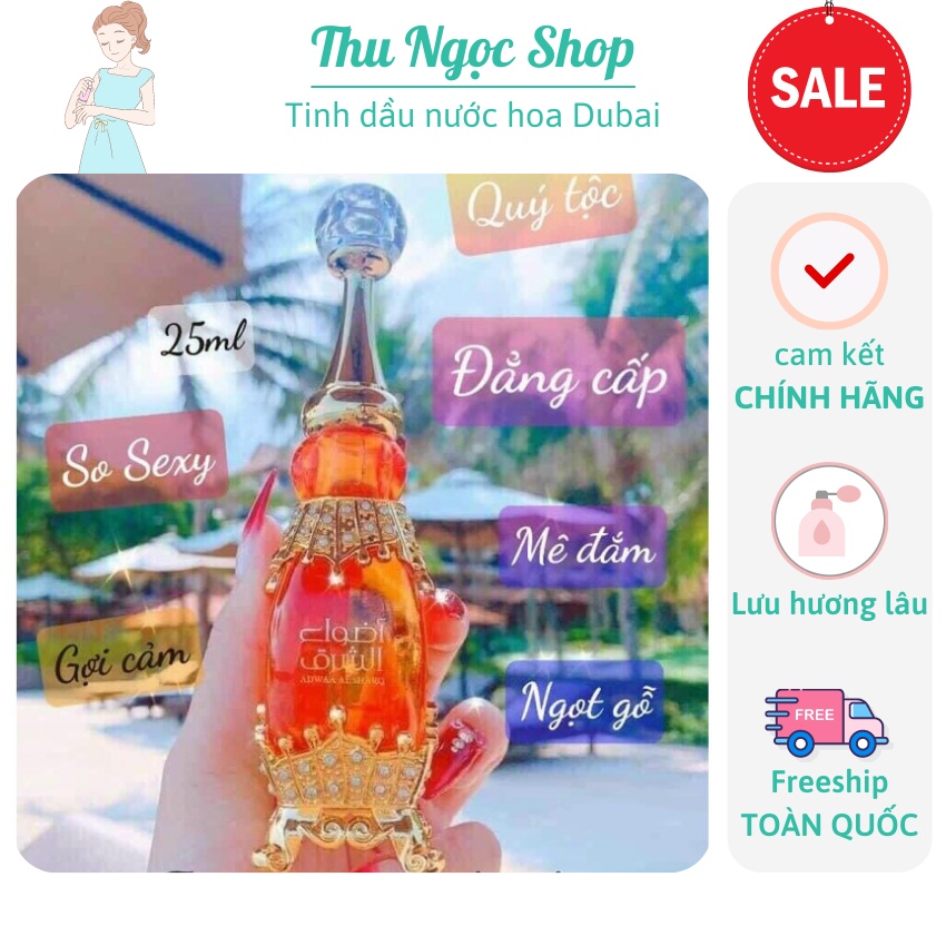 Tinh dầu nước hoa Dubai 🍁 GIÁ TỐT NHẤT 🍁 nước hoa Adwaa Al Sharq 25mL Kiều nữ hương trái cây, thanh mát - 25ml