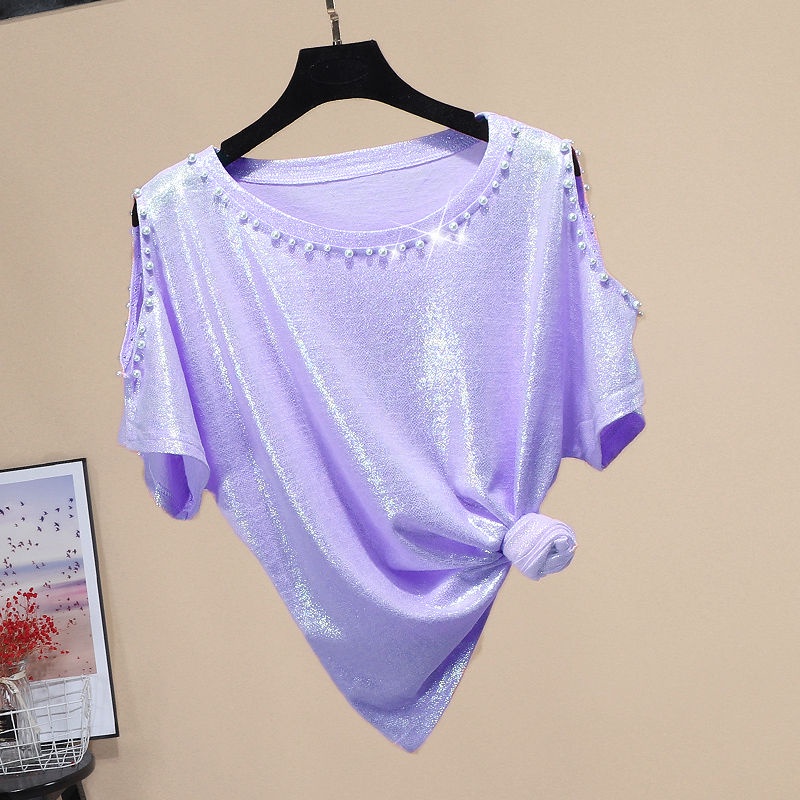 Short-sleeved t-shirt women's wear 2022 summer new bottomed shirt loose ins super hot online celebrity Korean version short shoulder blouse
