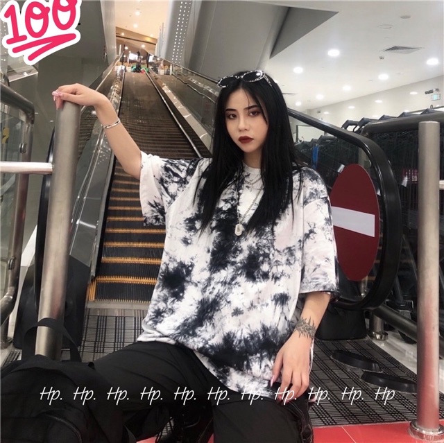 [Mã FAMARAL2 giảm 10K đơn 50K] Áo loang trắng đen DGV654