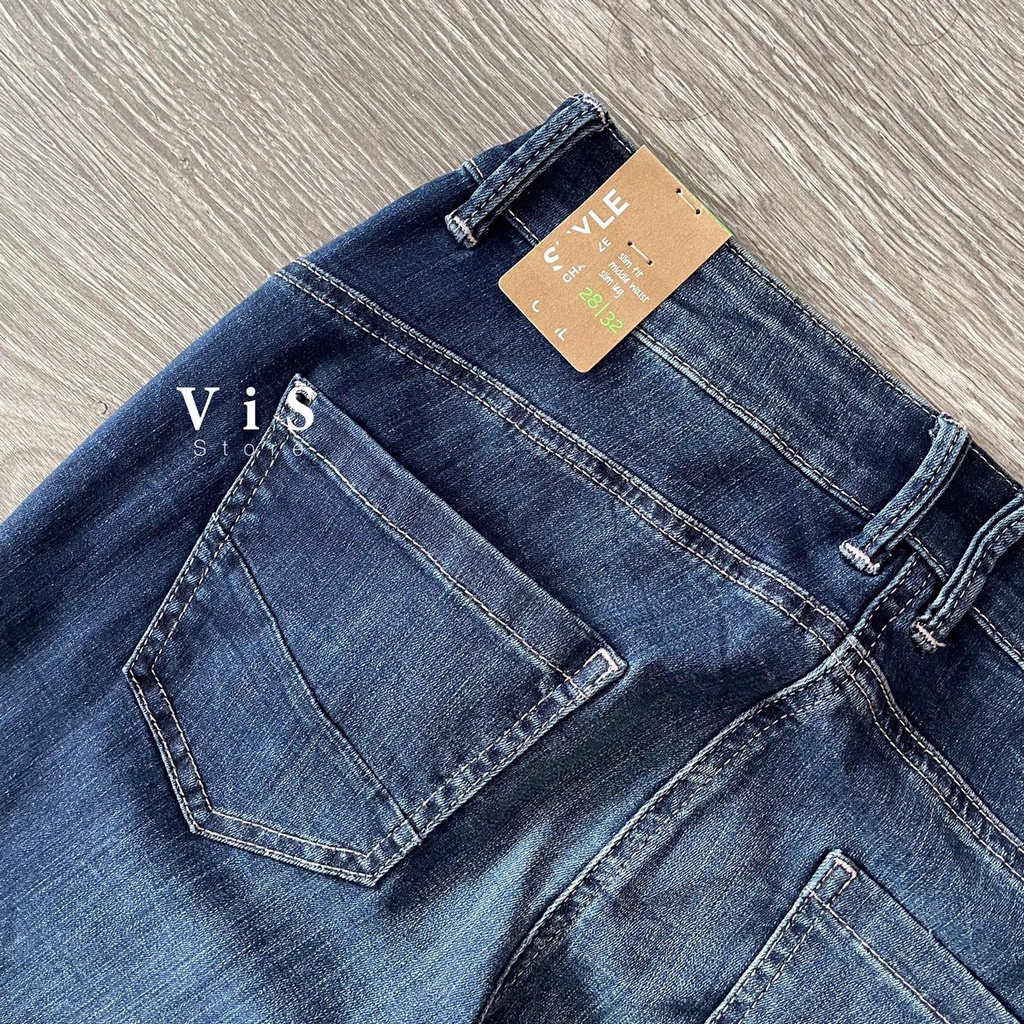 Quần jeans nữ màu xanh đậm