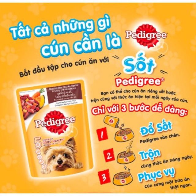 Sốt bò nướng và rau Pedigree