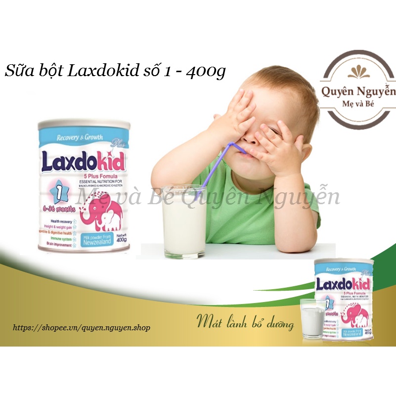 Sữa Bột Cho Trẻ Em Laxdokid Số 1 400g, 6 - 36 Tháng Tuổi Tăng Cân Nặng, Hsd 2023 - Mẹ&Bé Quyên Nguyễn