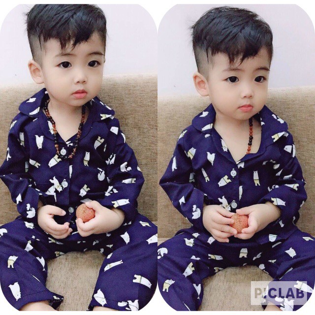 Bộ pijama dài tay QATE295 cho bé trai và bé gái