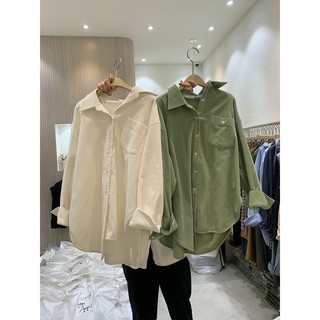 Áo sơ mi nữ style Hàn Quốc - áo sơ mi oversize (ảnh thật)