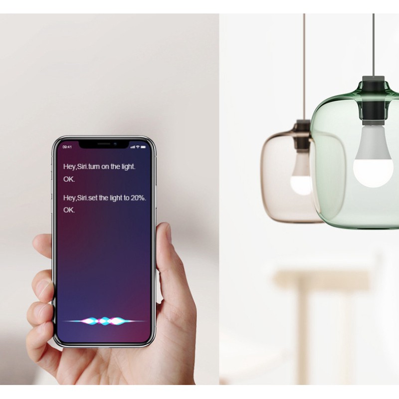 【COD】 WiFi Smart Bulb 2700-6500K 8W RGB Dimmer Color-Adjustable Bulb Light For Apple HomeKit APP Monitoring 【Beeu】