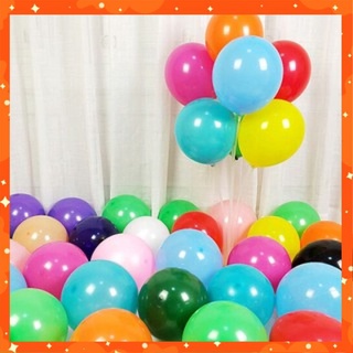 Bong bóng trang trí nhiều màu trơn (chọn màu) size 10 inch