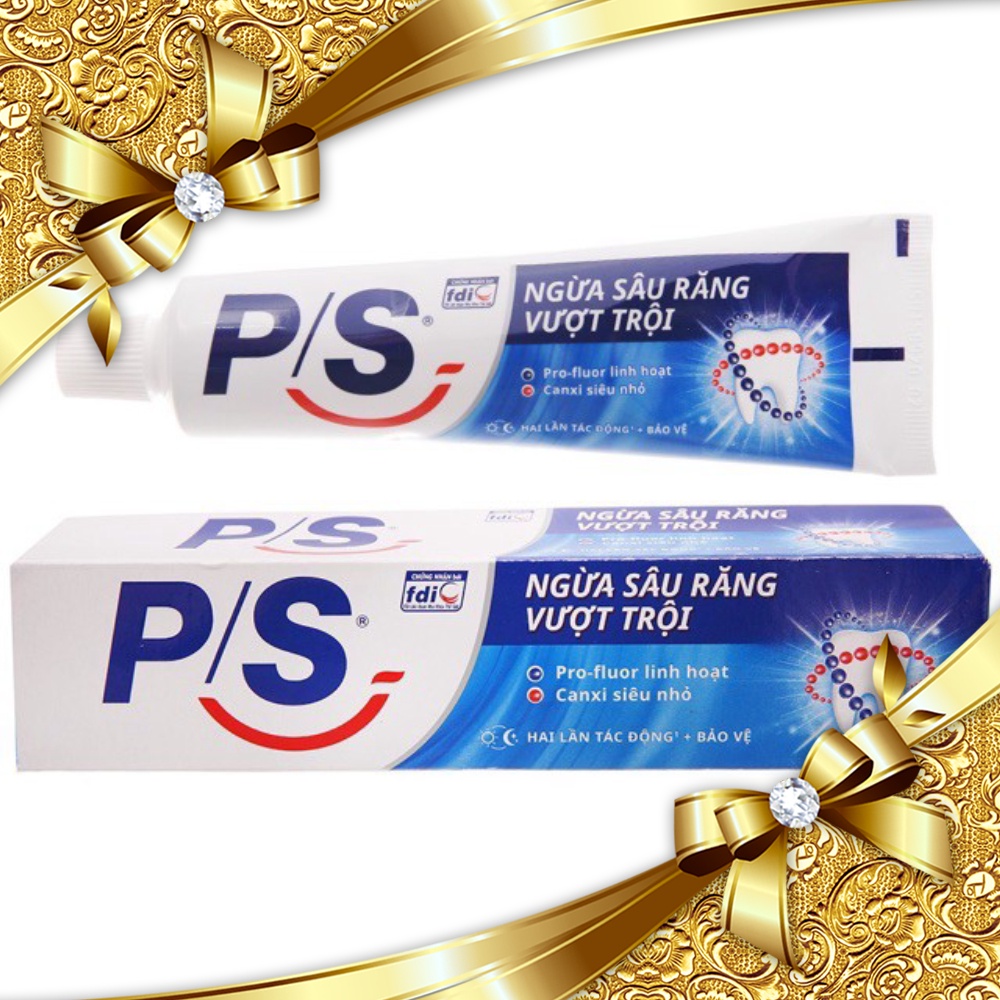 Kem đánh răng P/S ngừa sâu răng 180g tặng P/s 30g