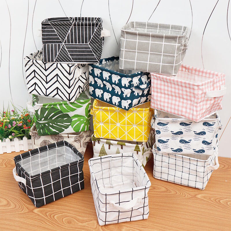 Giỏ Vải CanVas Đựng Đồ Cá Nhân, Văn Phòng Phẩm, Đựng Đồ Đa Năng Chống Thấm Nước