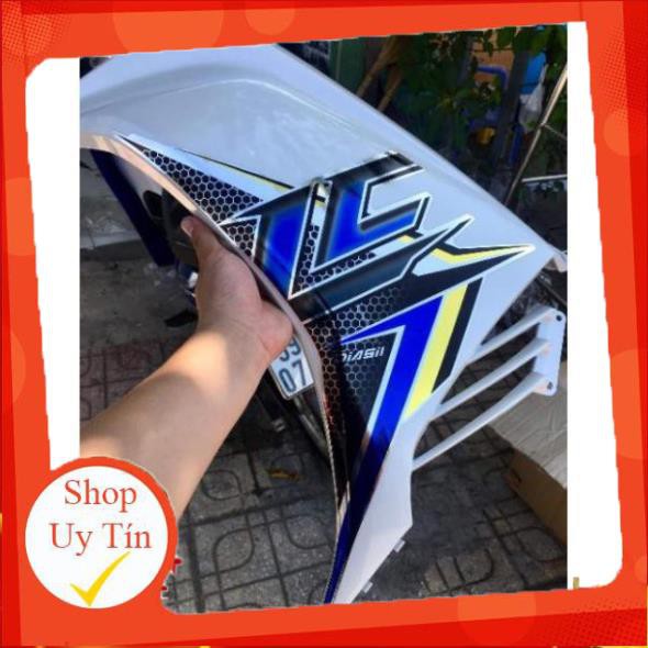 Tem xe ex 2011 Lc trắng xanh Crom
