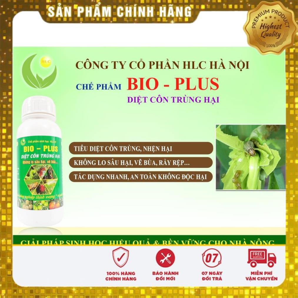 CHẾ PHẨM TRỪ SÂU SINH HỌC BIO PLUS HLC CHUYÊN DIỆT CÁC LOẠI SÂU VẼ BÙA, NHỆN ĐỎ, TRĨ, RẦY, RỆP,... CHO CÂY TRỒNG - 500ML