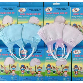 Hộp 10 khẩu trang trẻ em kháng khuẩn 5D mask Famapro