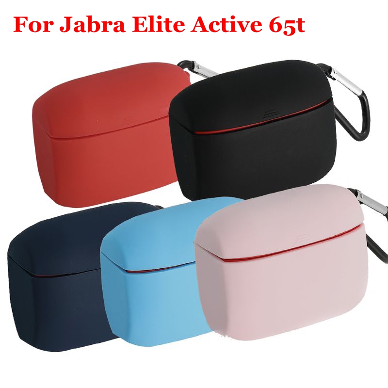 Ốp Lưng Silicone Mềm Chống Sốc Chống Trầy Kèm Móc Khóa Cho Jabra Elite Active 65t