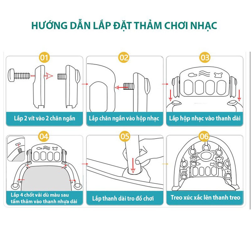 Sale Sốc Thảm Nhạc Cho Bé Nằm Chơi Kích Thích Thị Thính Giác, Đồ Chơi Trẻ Em Cho Bé Sơ Sinh Gái, Trai Bảo Hành 3 Tháng