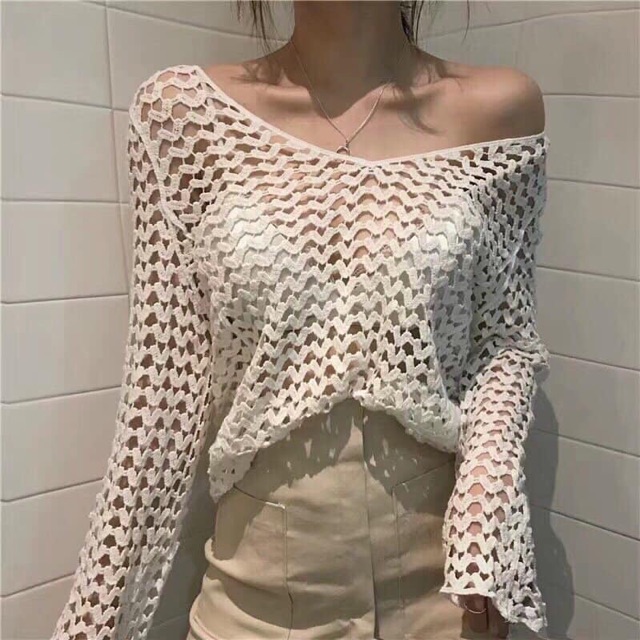 [Mã WARN20 giảm 20k đơn 150k] Áo lưới tim mặc đi biển , khoác ngoài bikini hot hit | BigBuy360 - bigbuy360.vn