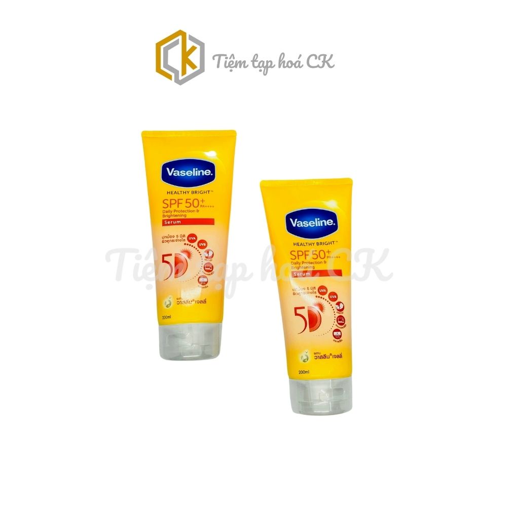 Kem chống nắng, sữa dưỡng thể trắng da Vaseline 50X Healthy Bright SPF50+ 170ml Thái Lan