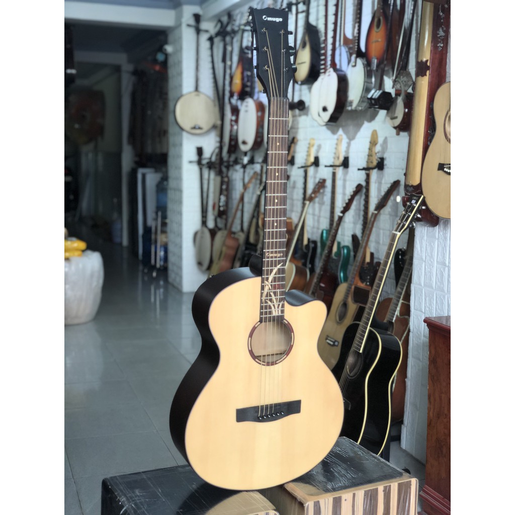 [Tặng kèm phụ kiện] Đàn guitar acoustic Omugo