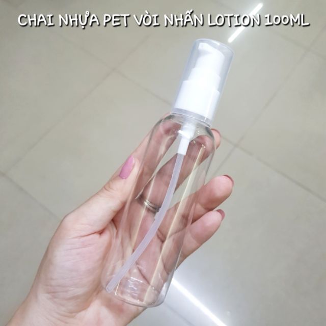 ️Set 10 CHAI NHỰA PET VÒI NHẤN LOTION 50ML/100ML️