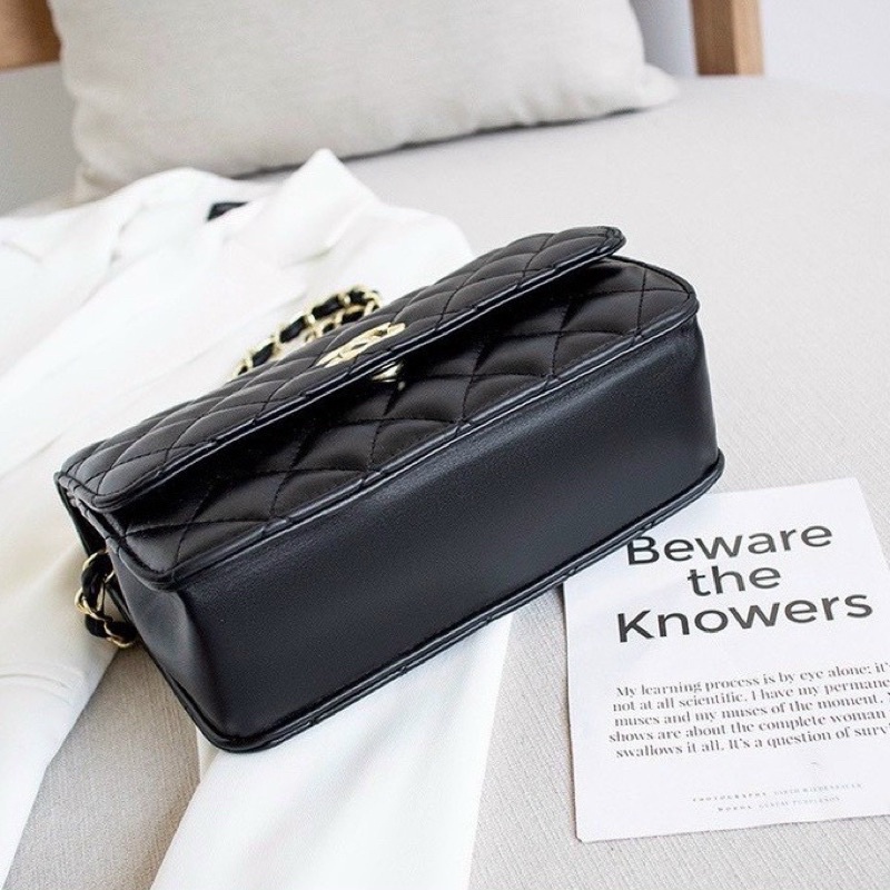 [Bán Sỉ] Túi đeo chéo katun x. trần ô trám chất da bóng mịn siêu xinh