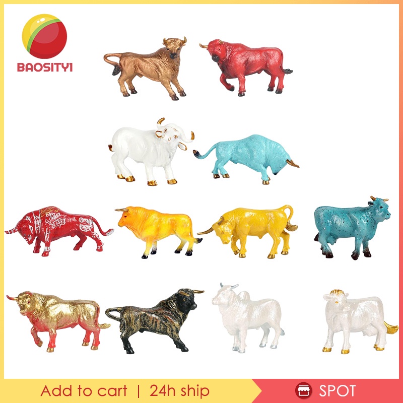 [Baosity1] 4 Tượng Bò Đồ Chơi Giáo Dục Phong Cách A