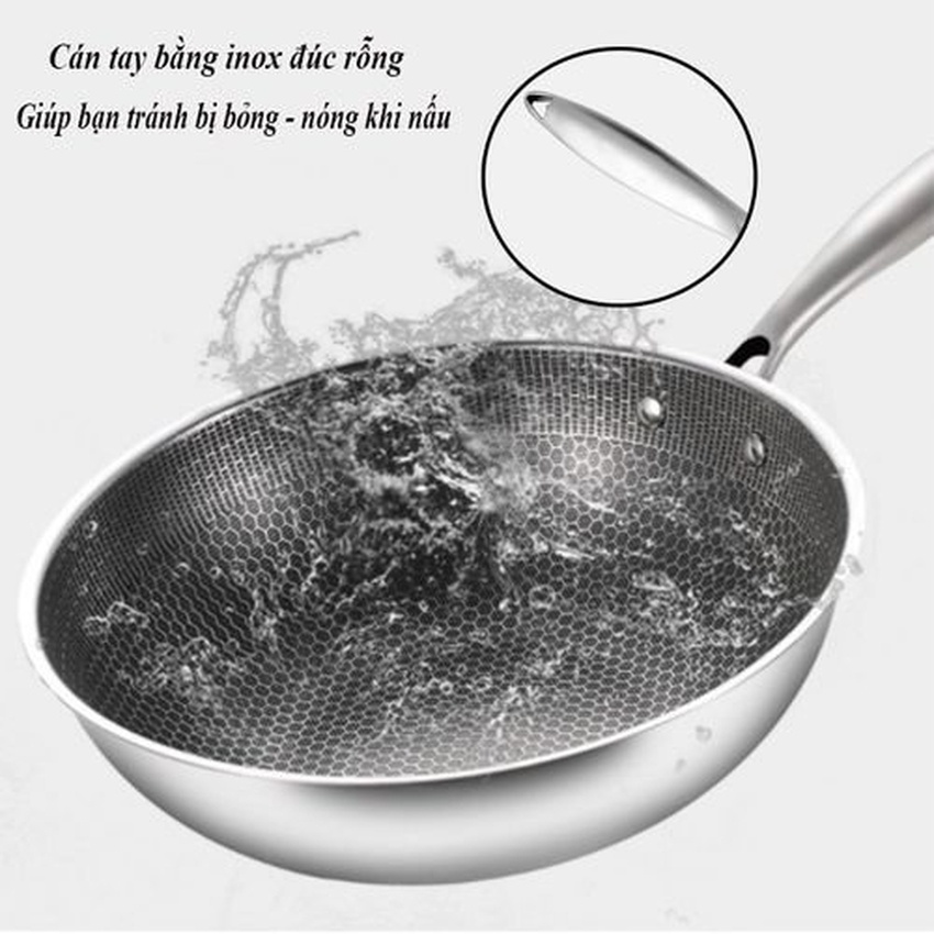 Chảo Chống Dính Vân Tổ Ong Cao Cấp - Lòng Sâu - 𝐝𝐮̀𝐧𝐠 đ𝐮̛𝐨̛̣𝐜 𝐜𝐡𝐨 𝐭𝐚̂́𝐭 𝐜𝐚̉ 𝐥𝐨𝐚̣𝐢 𝐛𝐞̂́𝐩 -
