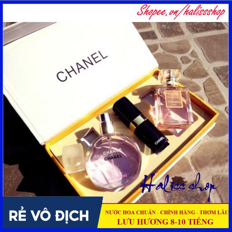 sét 2 chai nước hoa và 1 thỏi son quà tặng cho cô nàng đẹp mê li | BigBuy360 - bigbuy360.vn