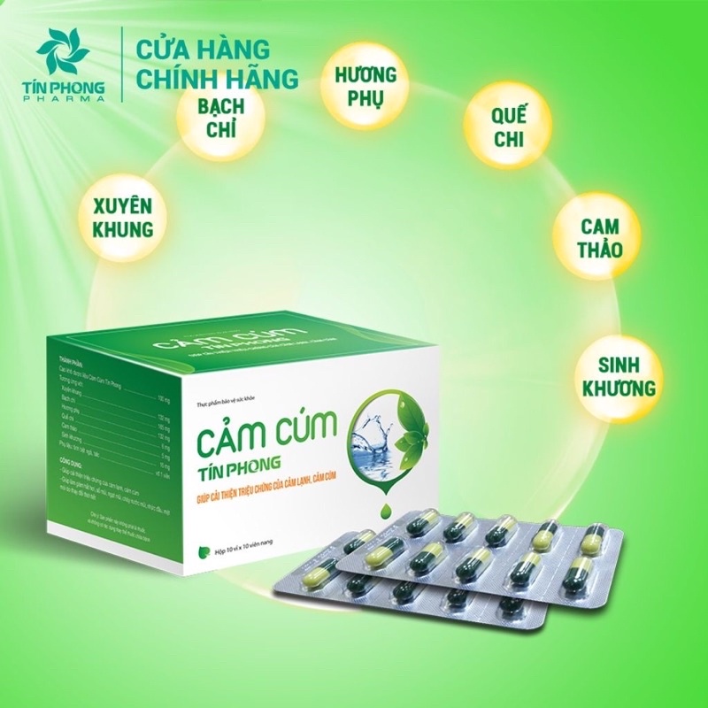 Cảm Cúm TÍN PHONG Giúp Cải Thiện Triệu Chứng Của Cảm Lạnh, Hắt Hơi Sổ Mũi, Thay Đổi Thời Tiết Hộp 100 Viên