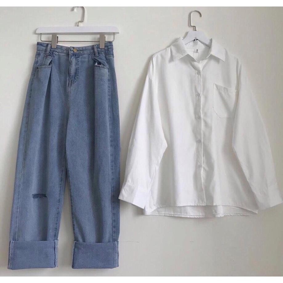 [ ĐẸP HƠN NGƯỜI YÊU CŨ ] QUẦN BAGGY JEAN ỐNG RỘNG CAO CẤP NITIQC RÁCH GỐI CỰC CÁ TÍNH-KCS12309 ་