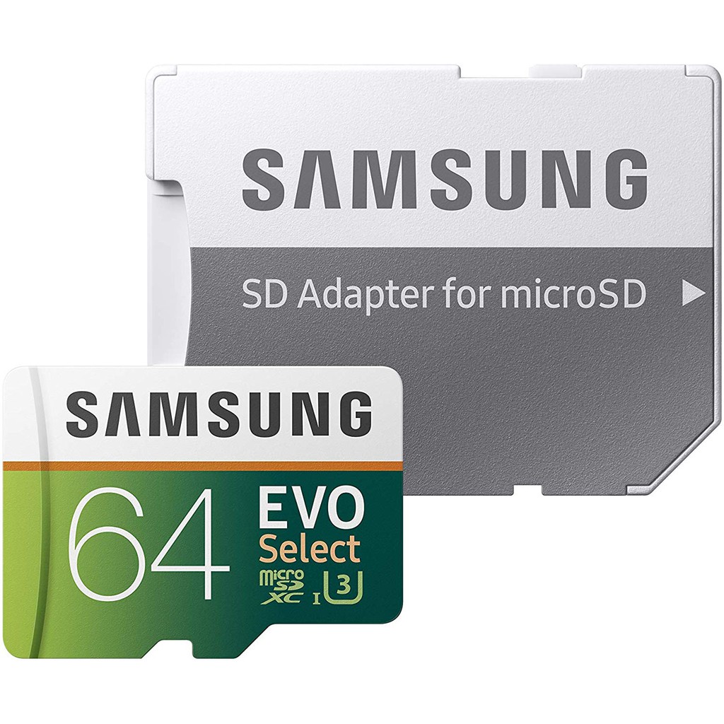 Thẻ nhớ Samsung Evo Select 64GB 100MB / s (U3) MicroSDXC kèm phụ kiện kết nối MB-ME64GA / AM chất lượng cao