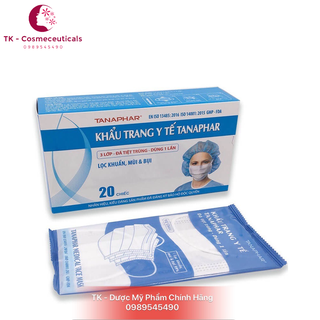 Khẩu Trang Y Tế Tanaphar 3 Lớp / 4 Lớp (Tiệt trùng) - Hộp 20 Chiếc