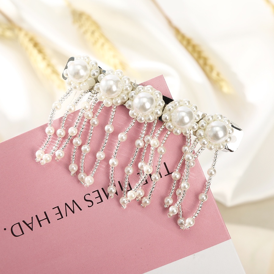 Kẹp Tóc Đính Ngọc Trai Giả Toàn Diện Phong Cách Hàn Quốc