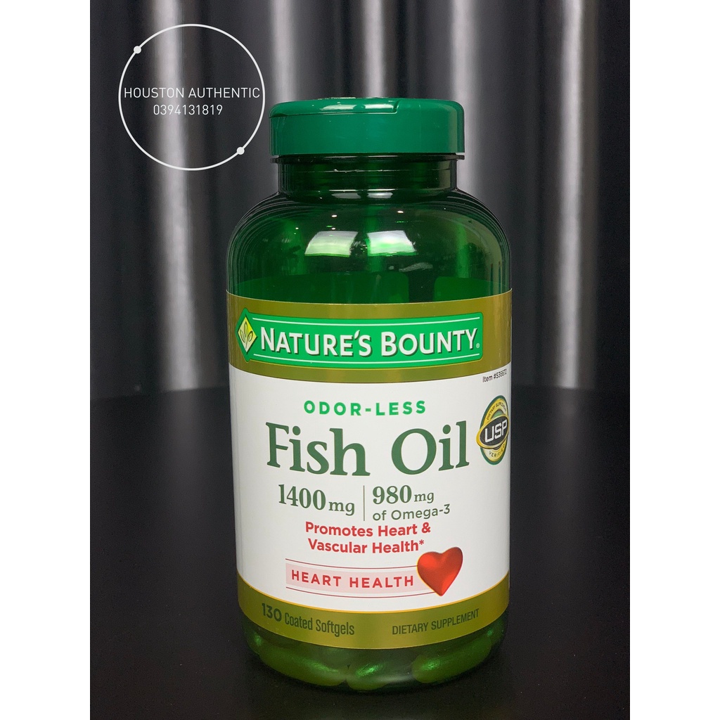Dầu Cá Omega 3 Nature's Bounty Fish Oil 1400mg 130 viên _ Live mua hàng tại Mỹ