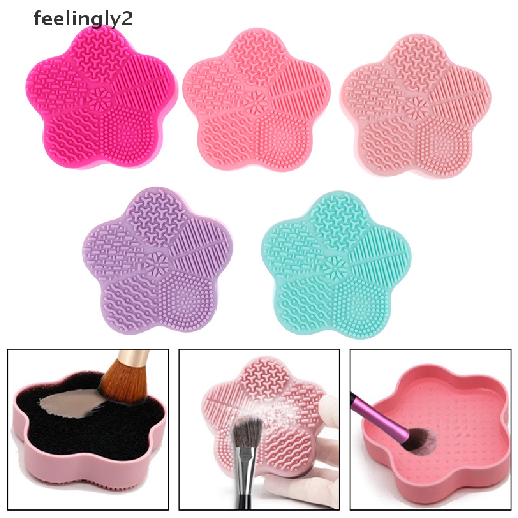 [Hàng mới về] Miếng đệm silicon vệ sinh cọ trang điểm hình sao biển tiện dụng