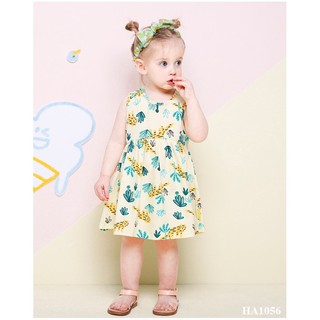 Váy cotton bé gái họa tiết báo vàng Mi-lk Mi-le. HA1056 (2 Màu)