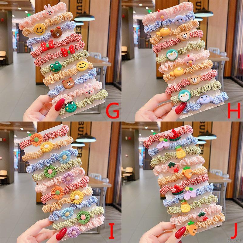 Set 10 Dây Cột Tóc Cỡ Lớn Dễ Thương Cho Bé Gái