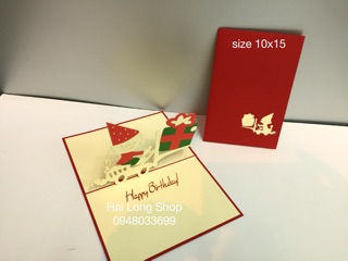 Bé chở Quà - Sinh nhật  - Boy - Thiệp 3D