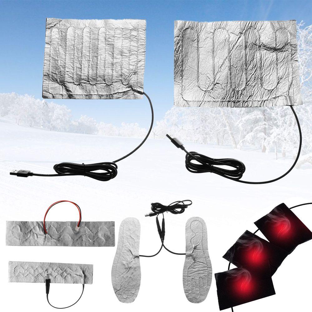 1 Cặp / 1 Cặp Đế Lót Giày Làm Ấm Bằng Điện USB 5V